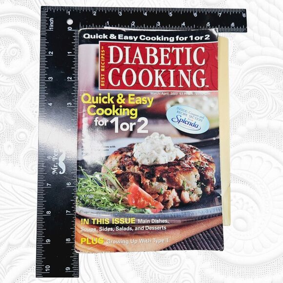 Vintage Cook Booklet 2003 Diabetic Cooking Quick & Easy for 1 or 2 People Diet - Picture 6 of 12